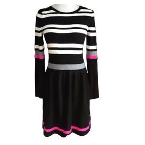 Vince Camuto Women’s Small Fit and Flare Black Sweater Dress